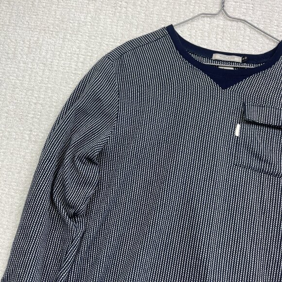 Vintage Y2K Mark Ecko Cut & Sew Pullover Sweater Men’s M Pocket Blue / White - Picture 3 of 14
